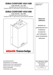 Atlantic FRANCO BELGE IDRA CONFORT 4028 MB Notice De Référence