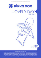 KIKKA BOO LOVELY DAY Mode D'emploi