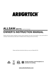 Arbortech ALLSAW AS175 Mode D'emploi