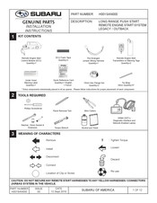 Subaru H001SAN000 Instructions D'installation