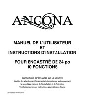 Ancona AN-2301 Manuel De L'utilisateur Et Instructions D'installation