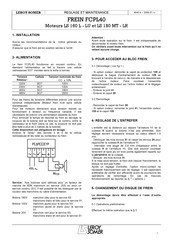 Leroy Somer FCPL40 Installation Et Réglage