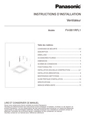 Panasonic FV-0811RFL1 Instructions D'installation