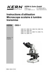KERN and SOHN Optics OBS 103 Instructions D'utilisation
