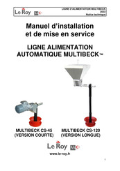 LLC Le roy MULTIBECK CS-120 Manuel D'installation Et De Mise En Service