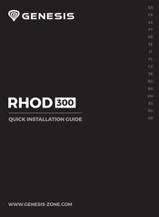 Genesis RHOD 300 Guide D'installation Rapide
