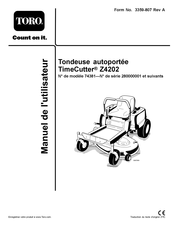 Toro TimeCutter 74381 Manuel De L'utilisateur