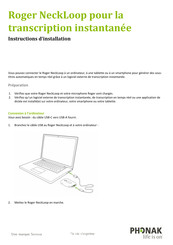 Phonak Roger NeckLoop Instructions D'installation