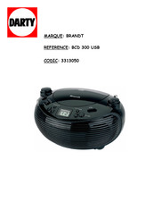 Brandt BCD300USB Manuel D'utilisation