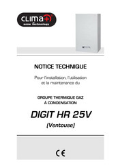 Clima+ DIGIT HR 25V Notice Technique