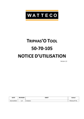 WATTECO 50-70-105 Notice D'utilisation