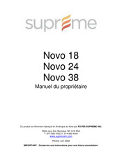 SUPREME Novo 38 Manuel Du Propriétaire