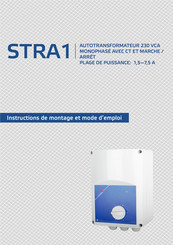 Sentera Controls STRA1 Instructions De Montage Et Mode D'emploi