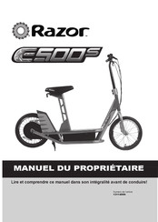 Razor E500S Manuel Du Propriétaire