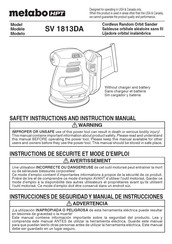 Metabo HPT SV1813DAQ4 Manuel D'instructions