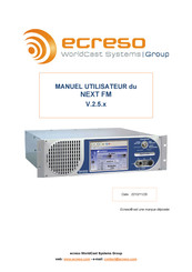 Ecreso NEXT FM Manuel Utilisateur