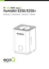 ecofort ecoQ HumidAir E250+ Instructions
