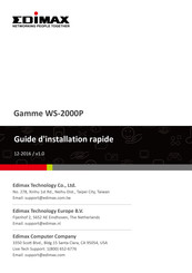 Edimax WS-2001P Guide D'installation Rapide