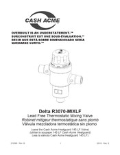 Cash Acme Delta R3070-MIXLF Instructions D'installation