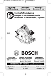 Bosch CS10 Consignes De Fonctionnement/Sécurité