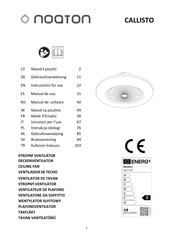 Noaton CALLISTO Mode D'emploi