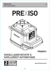 Prexiso PR400HV Mode D'emploi