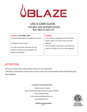 BLAZE BLZ-SB2LTE Guide D'utilisation Et D'entretien
