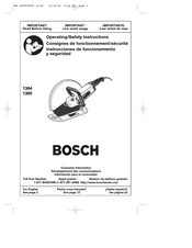 Bosch 1364 Consignes De Fonctionnement/Sécurité