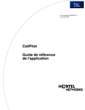Nortel Callpilot Guide De Référence