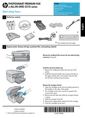 HP Photosmart Premium C410 Série Guide Rapide