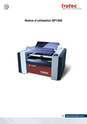 Trotec SP1500 Notice D'utilisation