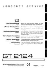 Jonsered GT 2124 Manuel D'instructions