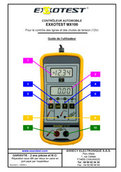 EXXOTEST MX100 Guide De L'utilisateur