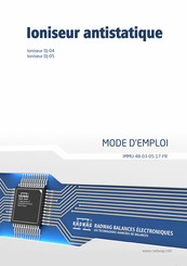 RADWAG Ioniseur DJ-04 Mode D'emploi