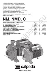 Calpeda NMD 32 Instructions Pour L'utilisation