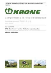 Krone B070 Mode D'emploi