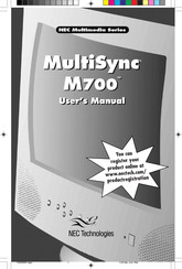 NEC MultiSync M700 Mode D'emploi