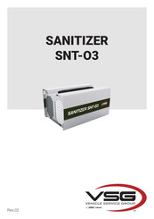 VSG SANITIZER SNT-O3 Manuel Technique