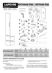 Lapeyre KPTHH40 P50 Instructions De Montage