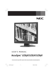 NEC AccuSync LCD9V Mode D'emploi