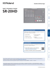 Roland SR-20HD Guide De Démarrage