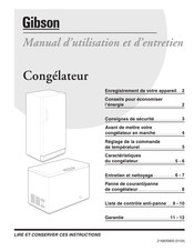 Gibson GFU20F5AW4 Manuel D'utilisation Et D'entretien