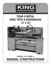King Industrial KC-1440ML-2 Manuel D'instructions