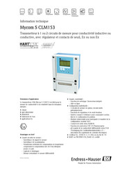 Endress+Hauser Mycom S CLM153 Information Technique