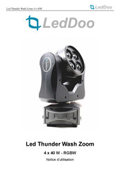 LEDDOO Led Thunder Wash Zoom 4x40 W - RGBW Notice D'utilisation