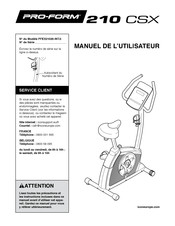 Pro-Form 210 CSX Manuel De L'utilisateur