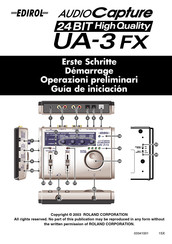 Edirol UA-3FX Démarrage