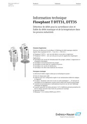 Endress+Hauser Flowphant T DTT31 Information Technique