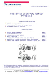 KLINGER DVK-2 Mode D'emploi