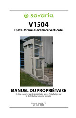 Savaria V1504 Manuel Du Propriétaire